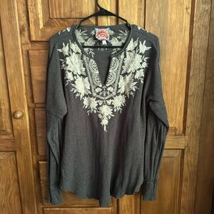 Johnny Was Long Sleeve Sweater Top Size Large